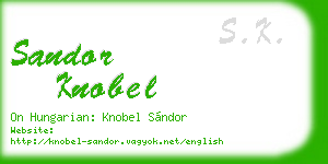 sandor knobel business card
